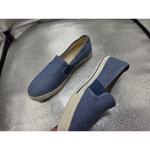 Lauren Ralph Lauren Jinny Canvas Slip-On Sneakers Denim Blue 9B Shoes - Picture 5 of 11